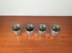 Deutsche Mid-Century Modern Zinnbecher von Harald Buchrucker, 1960er, 4er Set