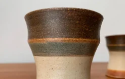 Deutsche Mid-Century Studio Keramiktassen von Inseltöpferei Fehmarn, 1960er, 3er Set