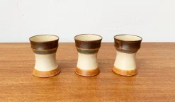 Deutsche Mid-Century Studio Keramiktassen von Inseltöpferei Fehmarn, 1960er, 3er Set