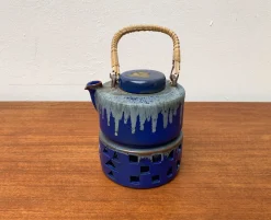 Deutsche Mid-Century Studio Keramik Teekanne mit Teewärmer von Melitta Teubner, 1960er, 2er Set