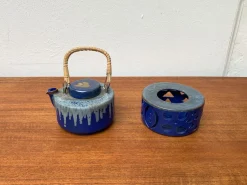 Deutsche Mid-Century Studio Keramik Teekanne mit Teewärmer von Melitta Teubner, 1960er, 2er Set