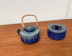 Deutsche Mid-Century Studio Keramik Teekanne mit Teewärmer von Melitta Teubner, 1960er, 2er Set