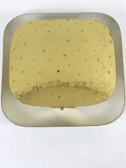 Deutsche Mid-Century Wandleuchte aus perforiertem Messing, 1960er