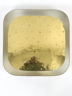 Deutsche Mid-Century Wandleuchte aus perforiertem Messing, 1960er