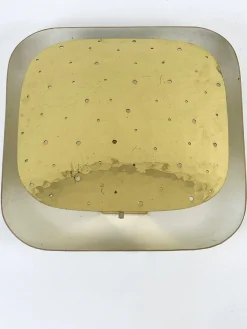 Deutsche Mid-Century Wandleuchte aus perforiertem Messing, 1960er