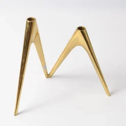Deutscher Mid-Century Kerzenhalter aus Messing, 1960er
