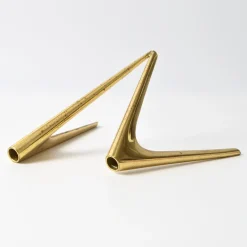 Deutscher Mid-Century Kerzenhalter aus Messing, 1960er