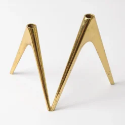 Deutscher Mid-Century Kerzenhalter aus Messing, 1960er