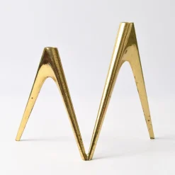 Deutscher Mid-Century Kerzenhalter aus Messing, 1960er