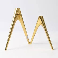 Deutscher Mid-Century Kerzenhalter aus Messing, 1960er
