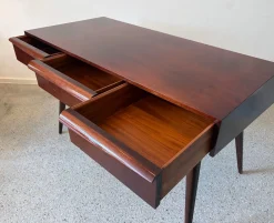 Deutscher Mid-Century Schreibtisch mit Bücherregal, 1950er