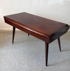 Deutscher Mid-Century Schreibtisch mit Bücherregal, 1950er