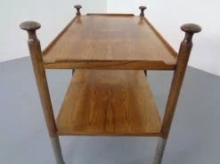 Deutscher Palisander Servierwagen von Walter Wirz für Wilhelm Renz, 1960er