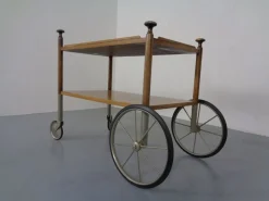 Deutscher Palisander Servierwagen von Walter Wirz für Wilhelm Renz, 1960er