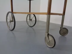 Deutscher Palisander Servierwagen von Walter Wirz für Wilhelm Renz, 1960er