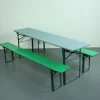 Deutscher Vintage Biertisch mit Bänken, 3er Set