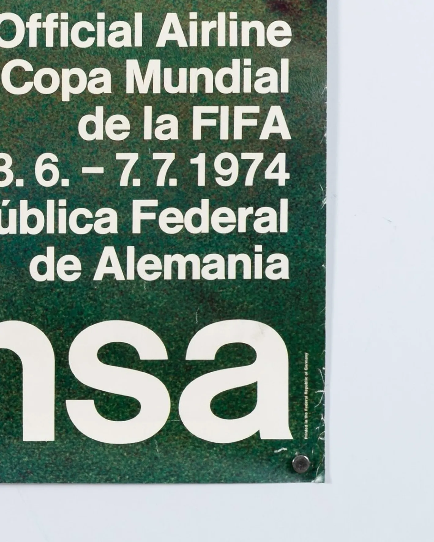 Deutsches Fifa WM Poster, 1974
