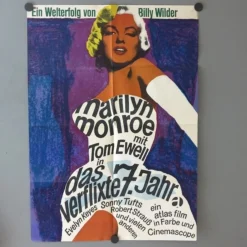 Deutsches Vintage Das Verflixte 7. Jahr Poster, 1965