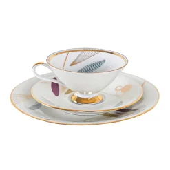 Deutsche Tasse & Untertasse aus Porzellan von Hertel Jacob, 1960er, 2er Set