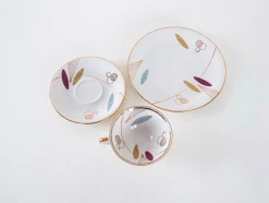 Deutsche Tasse & Untertasse aus Porzellan von Hertel Jacob, 1960er, 2er Set