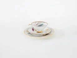 Deutsche Tasse & Untertasse aus Porzellan von Hertel Jacob, 1960er, 2er Set