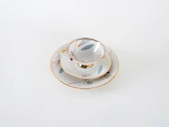 Deutsche Tasse & Untertasse aus Porzellan von Hertel Jacob, 1960er, 2er Set