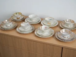 Deutsche Tasse & Untertasse aus Porzellan von Hertel Jacob, 1960er, 2er Set