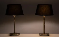 Deutsche Tischlampen aus Messing & Aluminium, 1980er, 2er Set