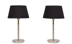 Deutsche Tischlampen aus Messing & Aluminium, 1980er, 2er Set