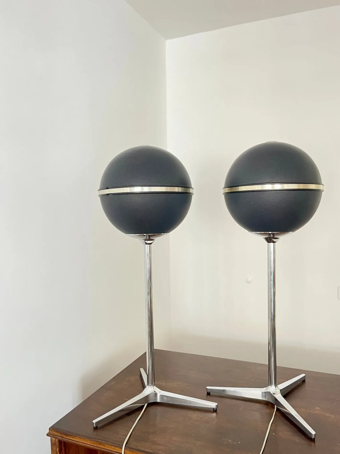 Deutsche Vintage Audiorama 7000/8000 Kugelförmige Lautsprecher von Grundig, 1970er, 2er Set