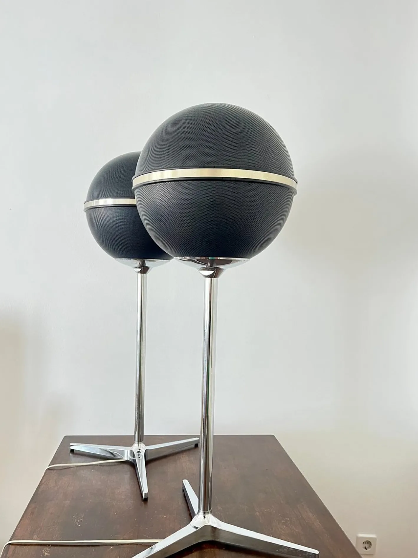 Deutsche Vintage Audiorama 7000/8000 Kugelförmige Lautsprecher von Grundig, 1970er, 2er Set