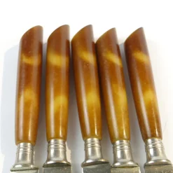Deutsche Vintage Bakelit Messer, 1950er, 5er Set
