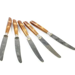 Deutsche Vintage Bakelit Messer, 1950er, 5er Set