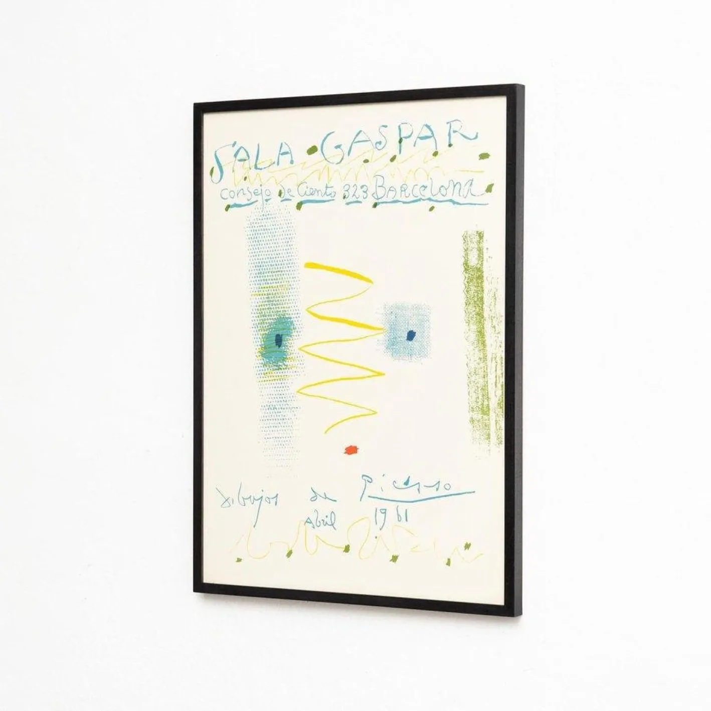Dibujos De Picasso, 1961, Lithografie Poster, gerahmt, Limitierte Auflage