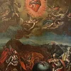 Die 4 Kontinente in der Anbetung des Heiligsten Herzens Jesu, Ende 17. Jh., Öl auf Leinwand