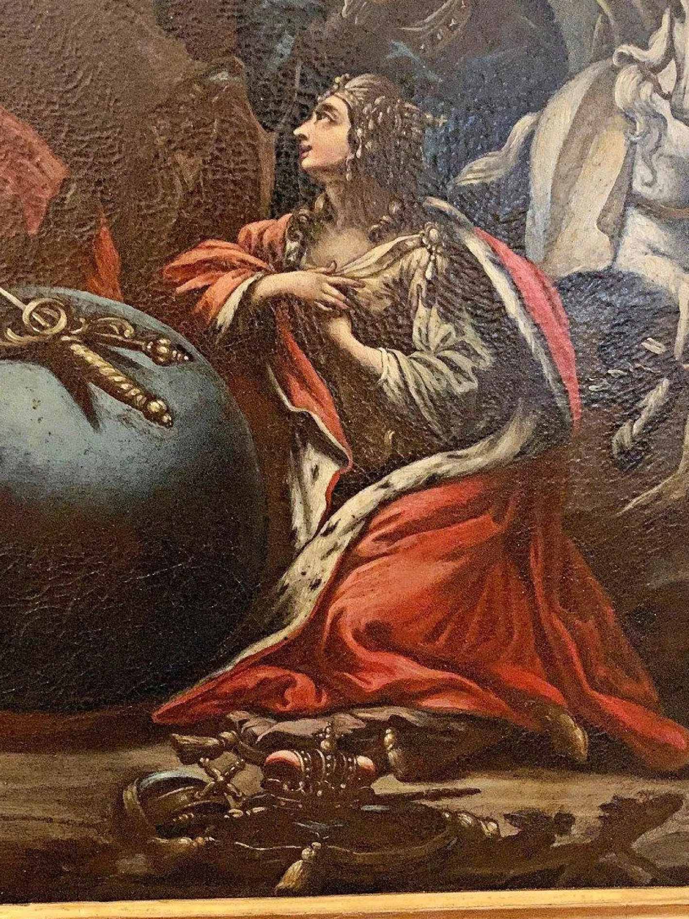 Die 4 Kontinente in der Anbetung des Heiligsten Herzens Jesu, Ende 17. Jh., Öl auf Leinwand