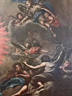Die 4 Kontinente in der Anbetung des Heiligsten Herzens Jesu, Ende 17. Jh., Öl auf Leinwand