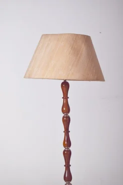 Dänische Holz Stehlampe, 1950er