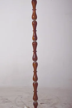 Dänische Holz Stehlampe, 1950er