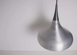 Dänische Mid-Century Aluminium Hängelampe von Jo Hammerborg für Fog & Mørup, 1960er
