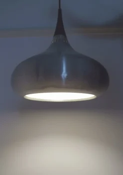 Dänische Mid-Century Aluminium Hängelampe von Jo Hammerborg für Fog & Mørup, 1960er
