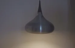 Dänische Mid-Century Aluminium Hängelampe von Jo Hammerborg für Fog & Mørup, 1960er