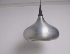 Dänische Mid-Century Aluminium Hängelampe von Jo Hammerborg für Fog & Mørup, 1960er