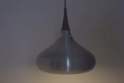 Dänische Mid-Century Aluminium Hängelampe von Jo Hammerborg für Fog & Mørup, 1960er
