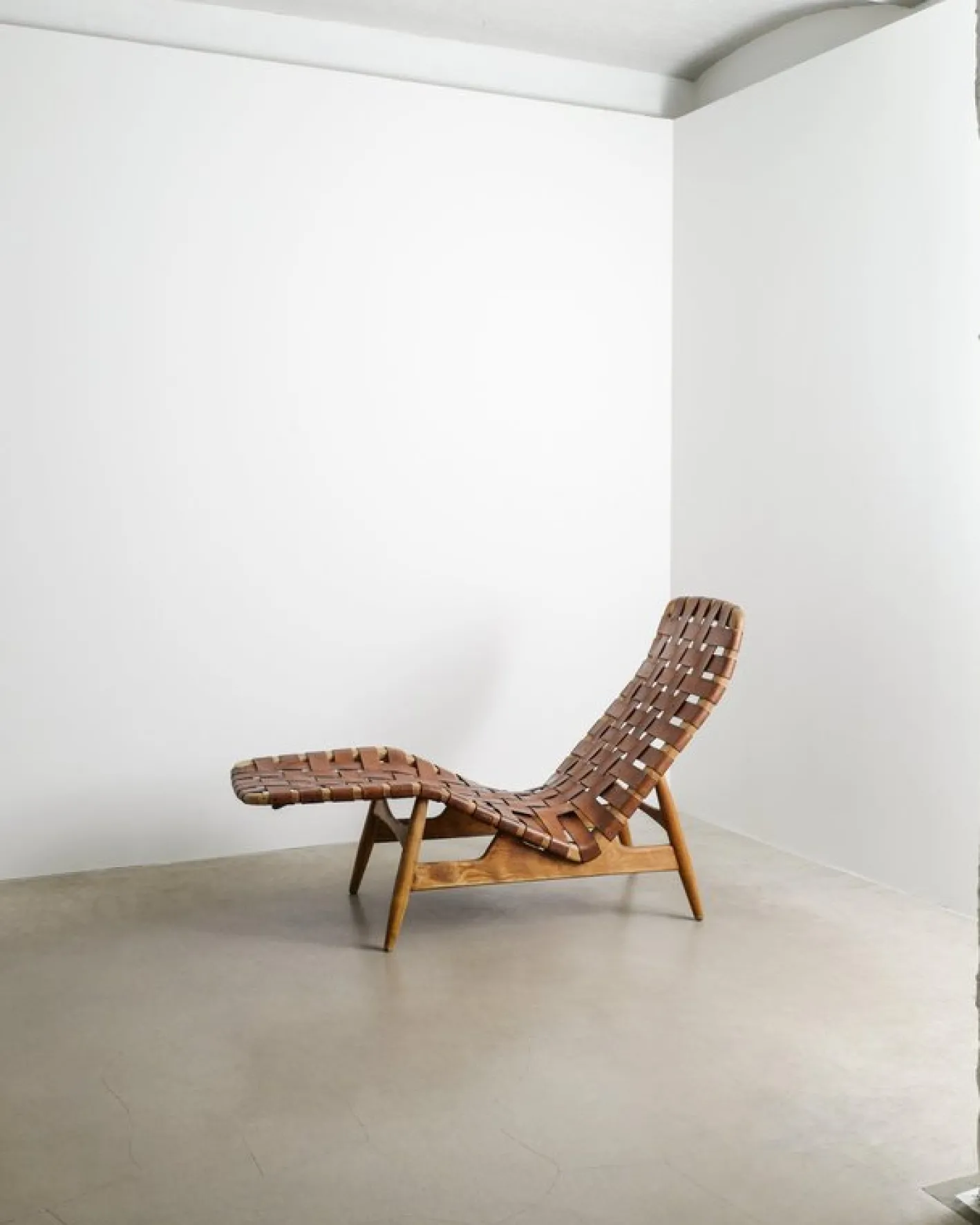 Dänische Mid-Century Chaiselongue aus Holz von Arne Vodder für Bovirke, 1950er