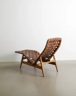 Dänische Mid-Century Chaiselongue aus Holz von Arne Vodder für Bovirke, 1950er