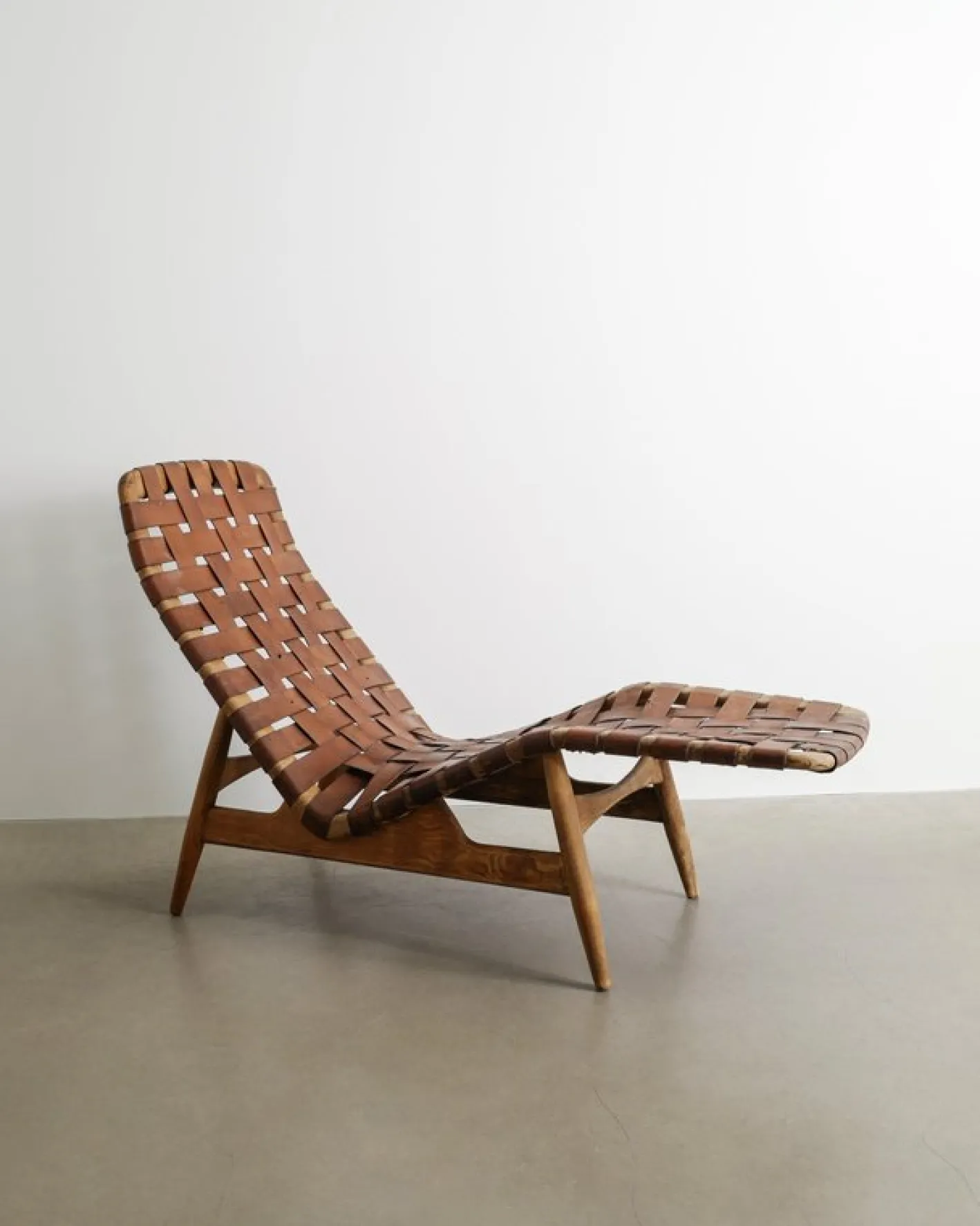 Dänische Mid-Century Chaiselongue aus Holz von Arne Vodder für Bovirke, 1950er