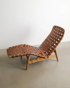 Dänische Mid-Century Chaiselongue aus Holz von Arne Vodder für Bovirke, 1950er