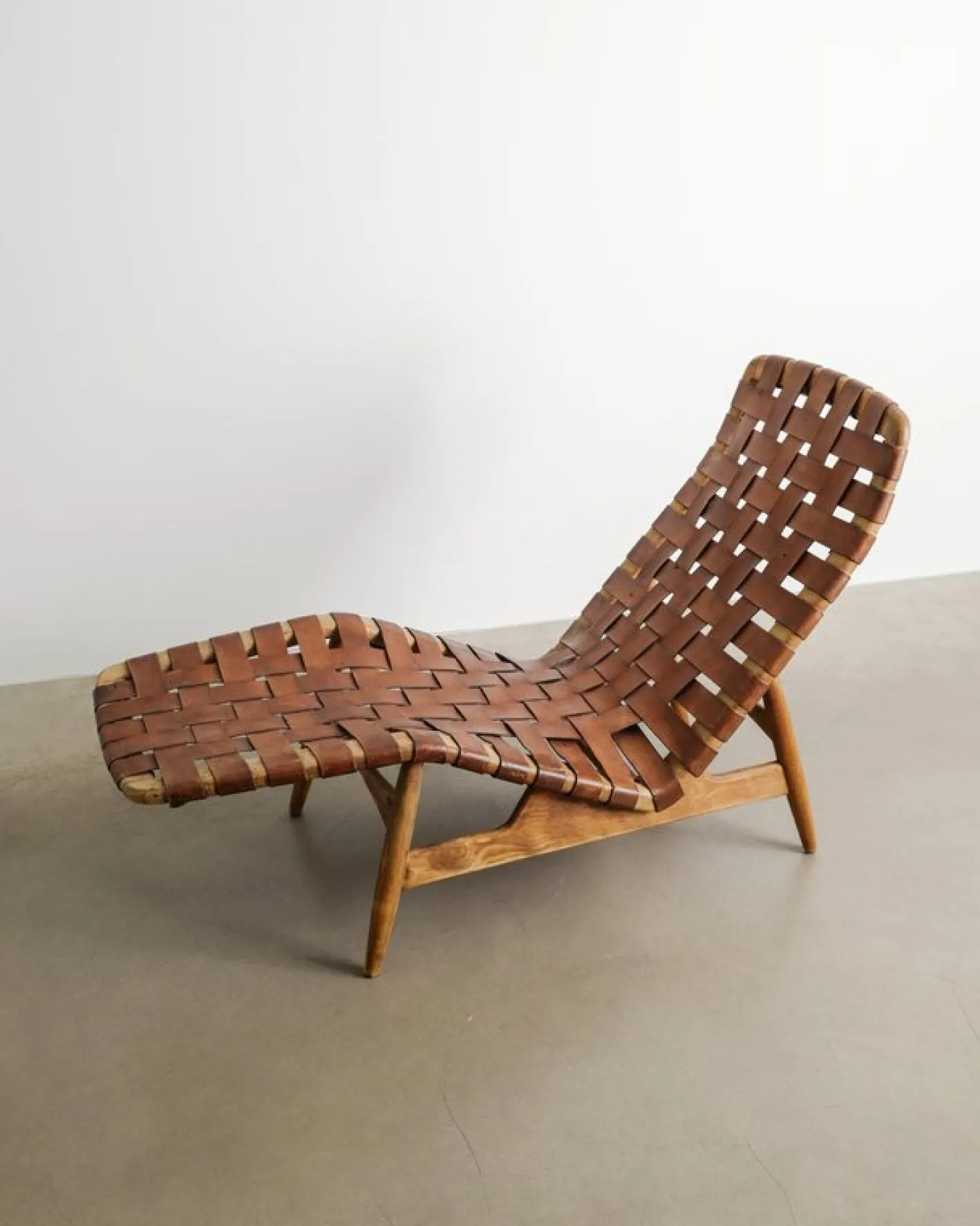 Dänische Mid-Century Chaiselongue aus Holz von Arne Vodder für Bovirke, 1950er