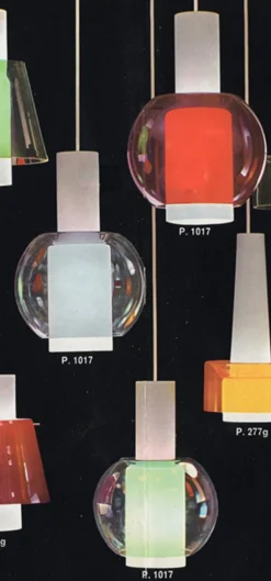 Dänische Mid-Century Modern Hängelampe aus Glas von Nordisk Solar, 1960er